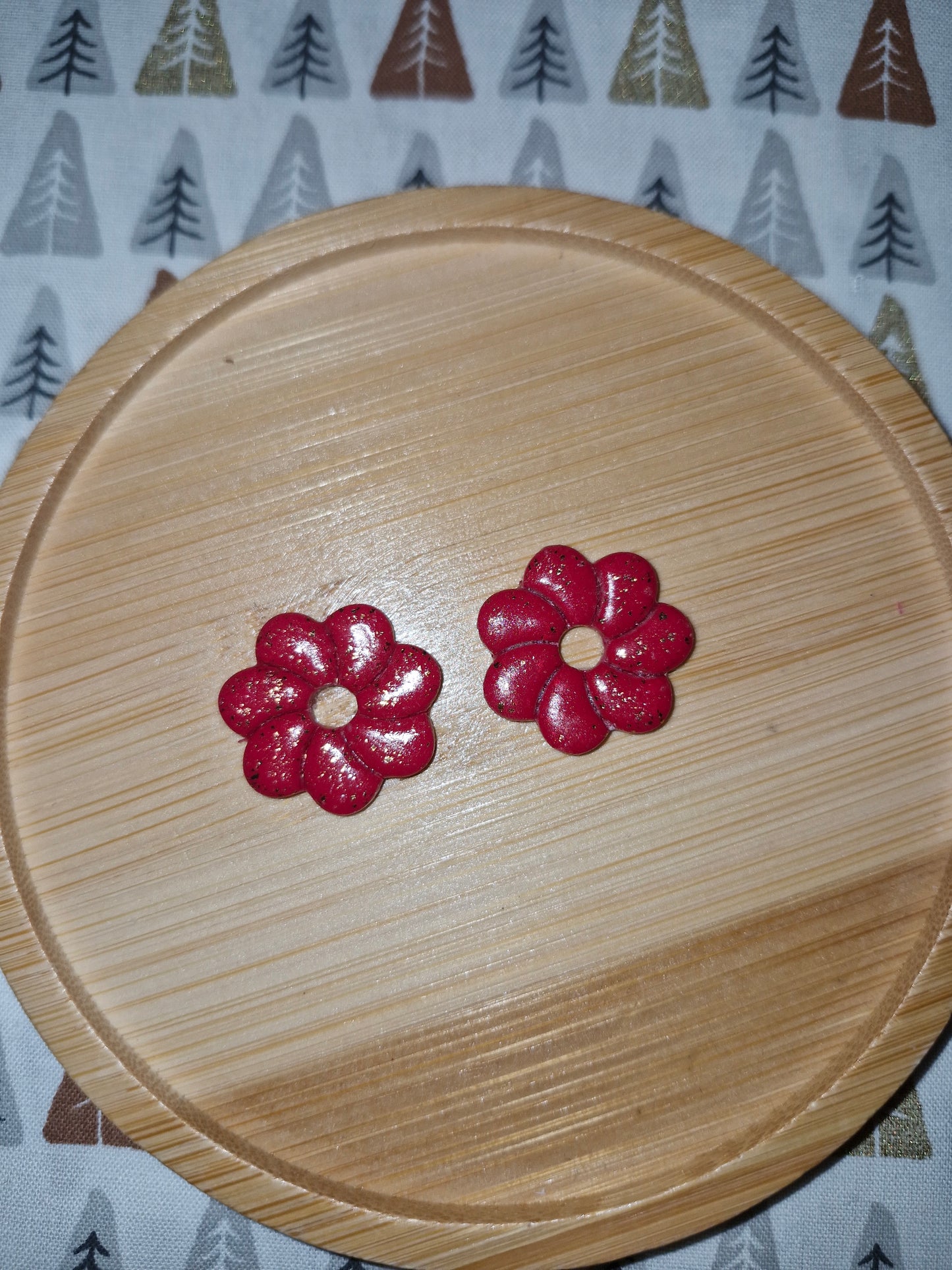 Pampilles rouge à paillettes