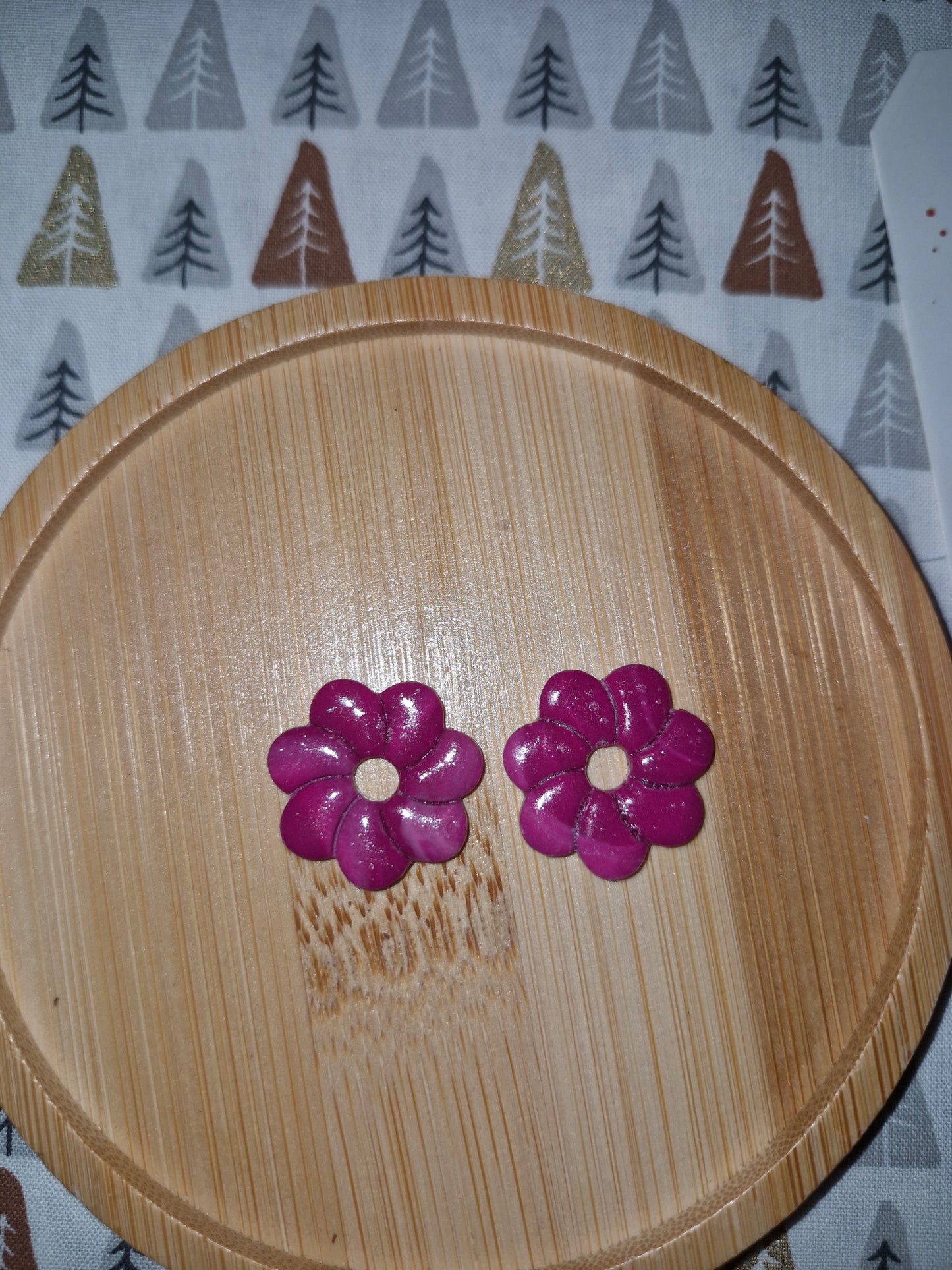 Pampilles framboise avec nuage de rose
