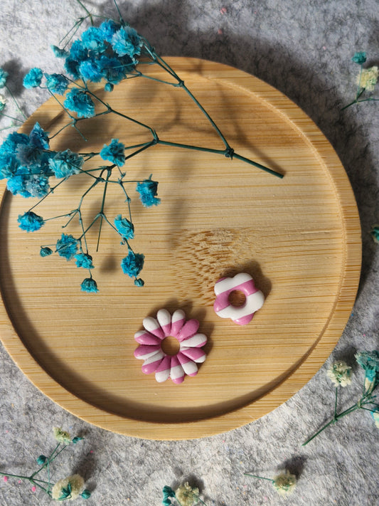 Duo Margueritte rayés rose et blanc
