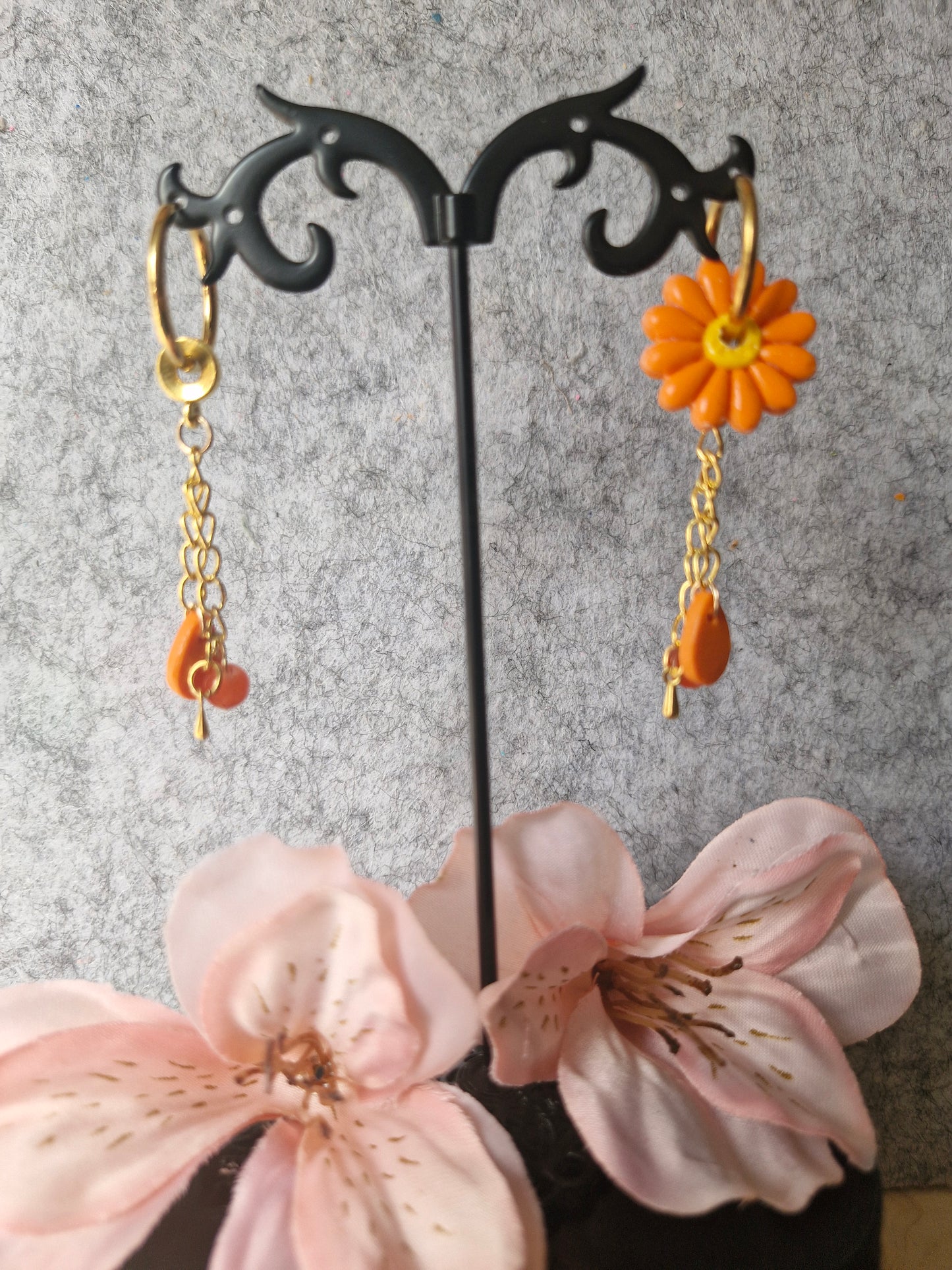 Pampilles et pendentifs orange