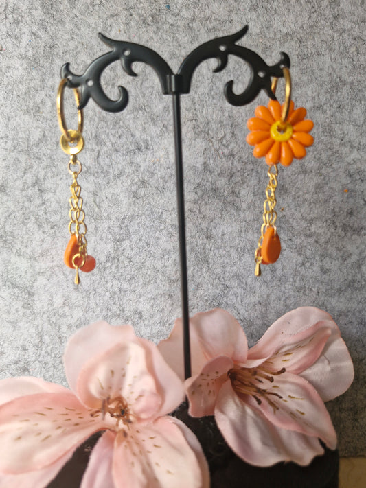 Pampilles et pendentifs orange
