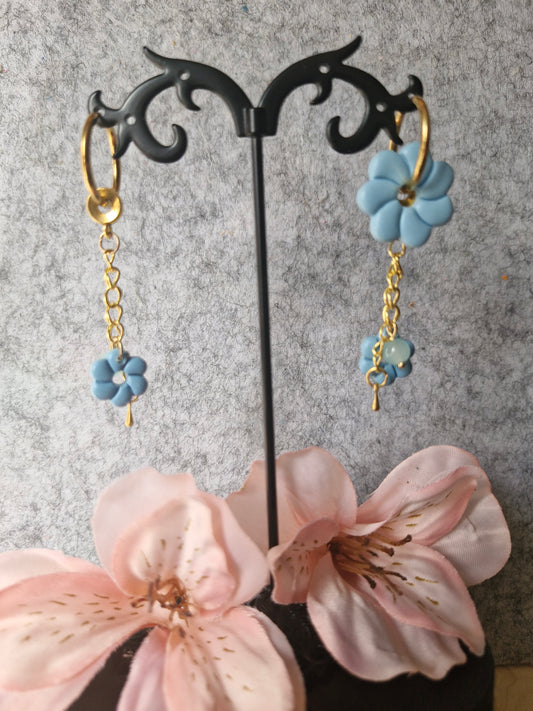Pampilles et pendentifs bleu ciel