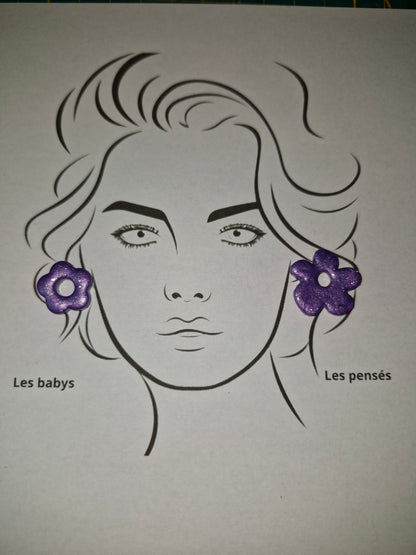 Les classiques " Violet paillettes "