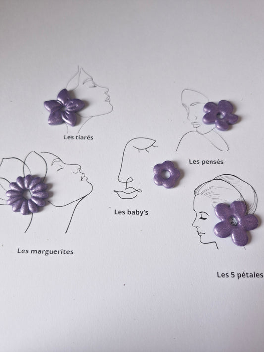 Les classiques " Violet paillettes "